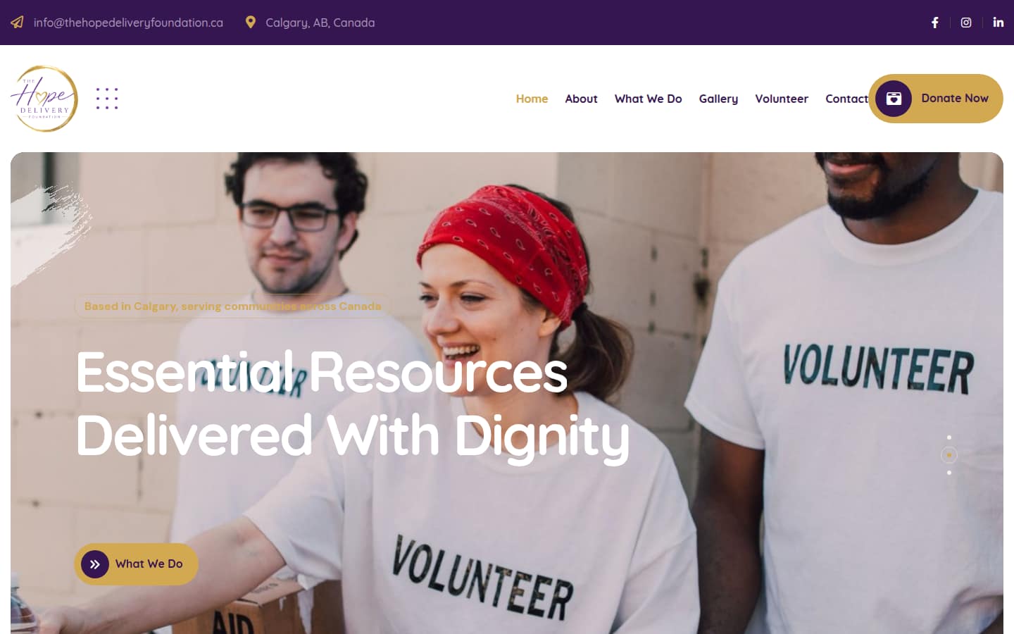 The Hope Delivery Foundation: Non-profit · Donations & volunteering